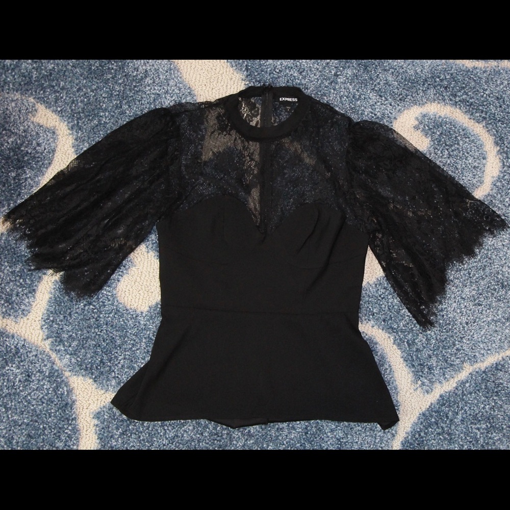 Peplum lace top